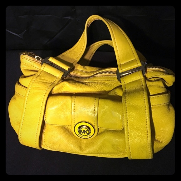Michael Kors Handbags - Michael Kors Yellow Leather Purse